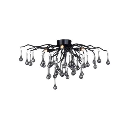 Paul Neuhaus 8090-18 - Flush-mounted chandelier ICICLE 4xG9/40W/230V 30x60 cm black