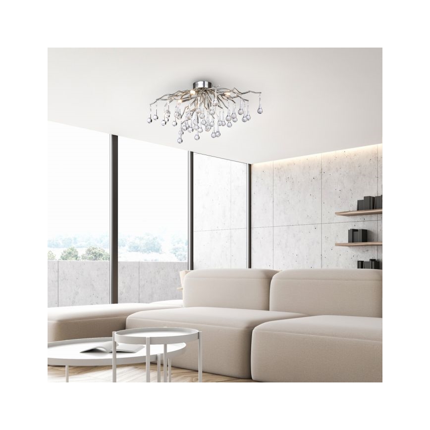Paul Neuhaus 8090-55 - Surface-mounted chandelier ICICLE 4xG9/40W/230V