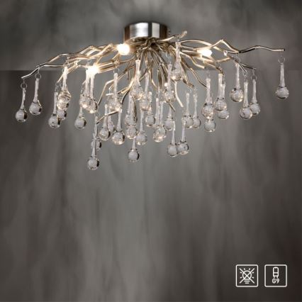 Paul Neuhaus 8090-55 - Surface-mounted chandelier ICICLE 4xG9/40W/230V