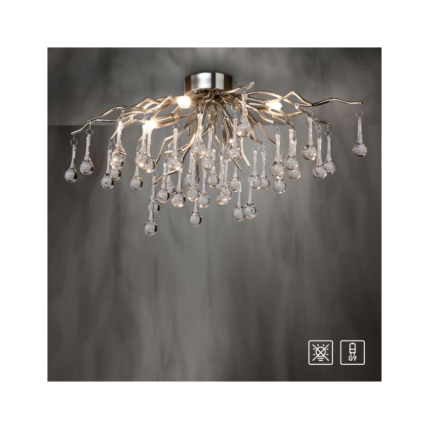 Paul Neuhaus 8090-55 - Surface-mounted chandelier ICICLE 4xG9/40W/230V