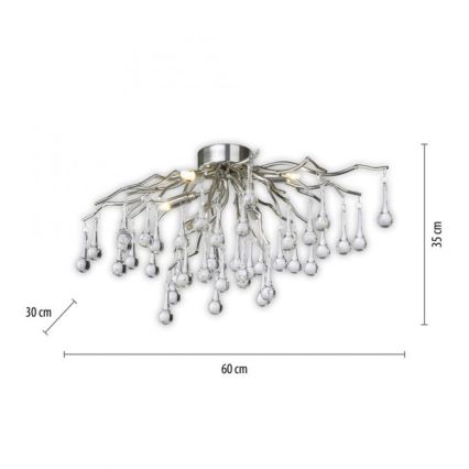 Paul Neuhaus 8090-55 - Surface-mounted chandelier ICICLE 4xG9/40W/230V
