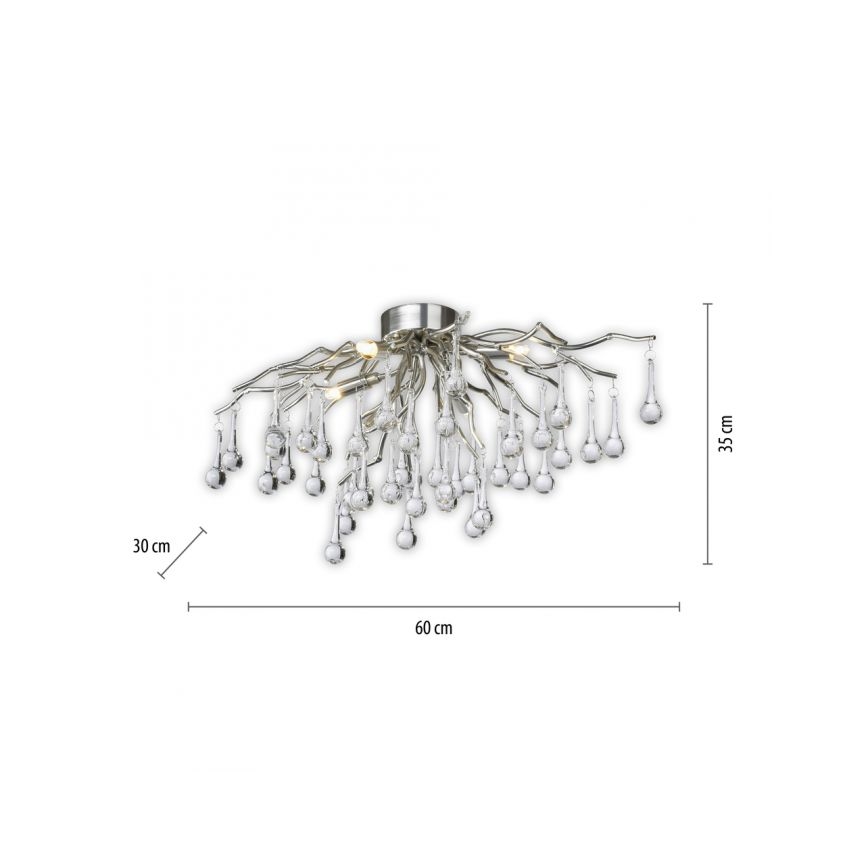 Paul Neuhaus 8090-55 - Surface-mounted chandelier ICICLE 4xG9/40W/230V