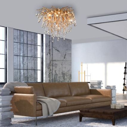Paul Neuhaus 8091-11 - Surface-mounted chandelier ICICLE 9xG9/40W/230V