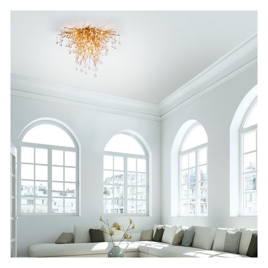 Paul Neuhaus 8091-11 - Surface-mounted chandelier ICICLE 9xG9/40W/230V