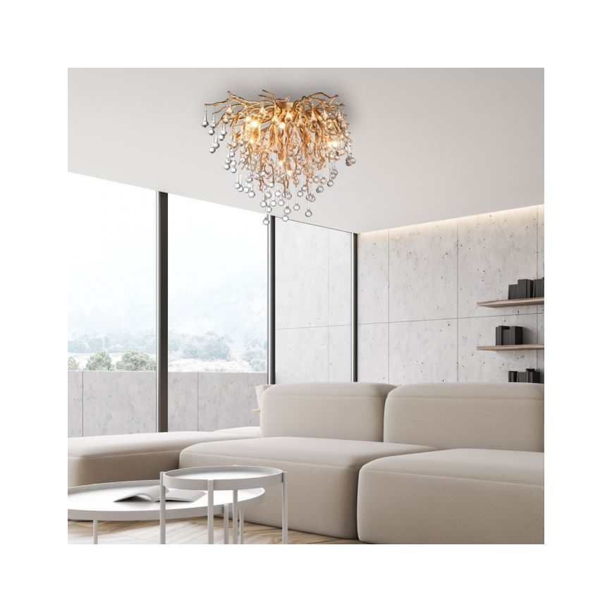 Paul Neuhaus 8091-11 - Surface-mounted chandelier ICICLE 9xG9/40W/230V