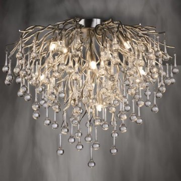 Paul Neuhaus 8091-55 - Surface-mounted chandelier ICICLE 9xG9/40W/230V