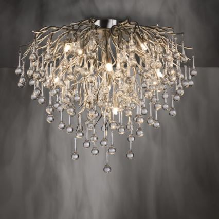 Paul Neuhaus 8091-55 - Surface-mounted chandelier ICICLE 9xG9/40W/230V