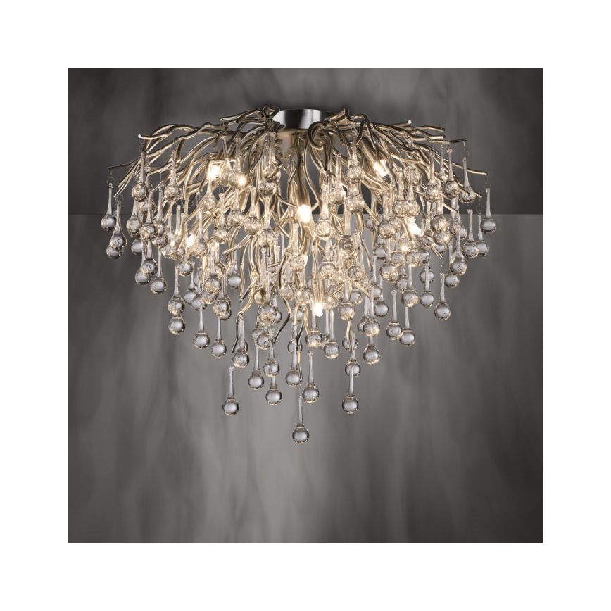 Paul Neuhaus 8091-55 - Surface-mounted chandelier ICICLE 9xG9/40W/230V