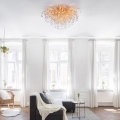 Paul Neuhaus 8092-11 - Surface-mounted chandelier ICICLE 14xG9/40W/230V d. 100 cm brass