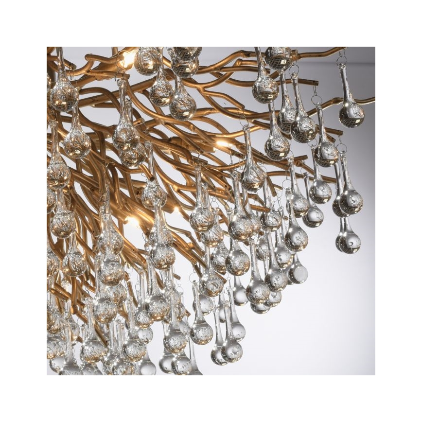 Paul Neuhaus 8092-11 - Surface-mounted chandelier ICICLE 14xG9/40W/230V d. 100 cm brass