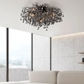 Paul Neuhaus 8092-18 - ICICLE Flush-Mount Chandelier 14xG9/40W/230V Ø 100 cm Black