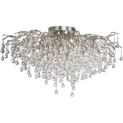 Paul Neuhaus 8092-55 - Flush-mounted chandelier ICICLE 14xG9/40W/230V Ø 100 cm polished chrome