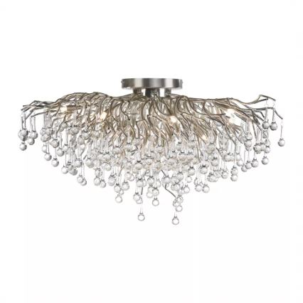Paul Neuhaus 8092-55 - Flush-mounted chandelier ICICLE 14xG9/40W/230V Ø 100 cm polished chrome