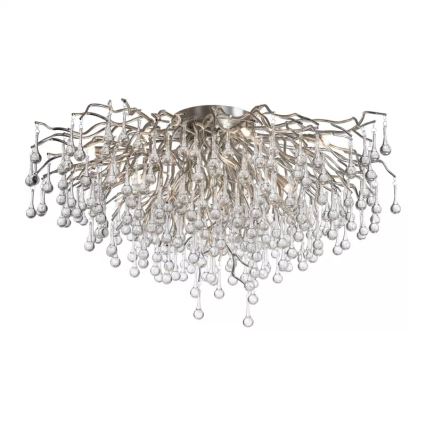 Paul Neuhaus 8092-55 - Flush-mounted chandelier ICICLE 14xG9/40W/230V Ø 100 cm polished chrome