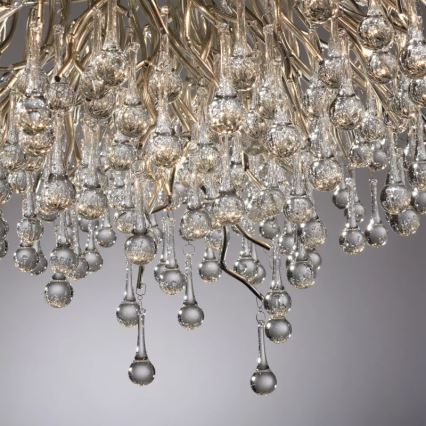 Paul Neuhaus 8092-55 - Flush-mounted chandelier ICICLE 14xG9/40W/230V Ø 100 cm polished chrome