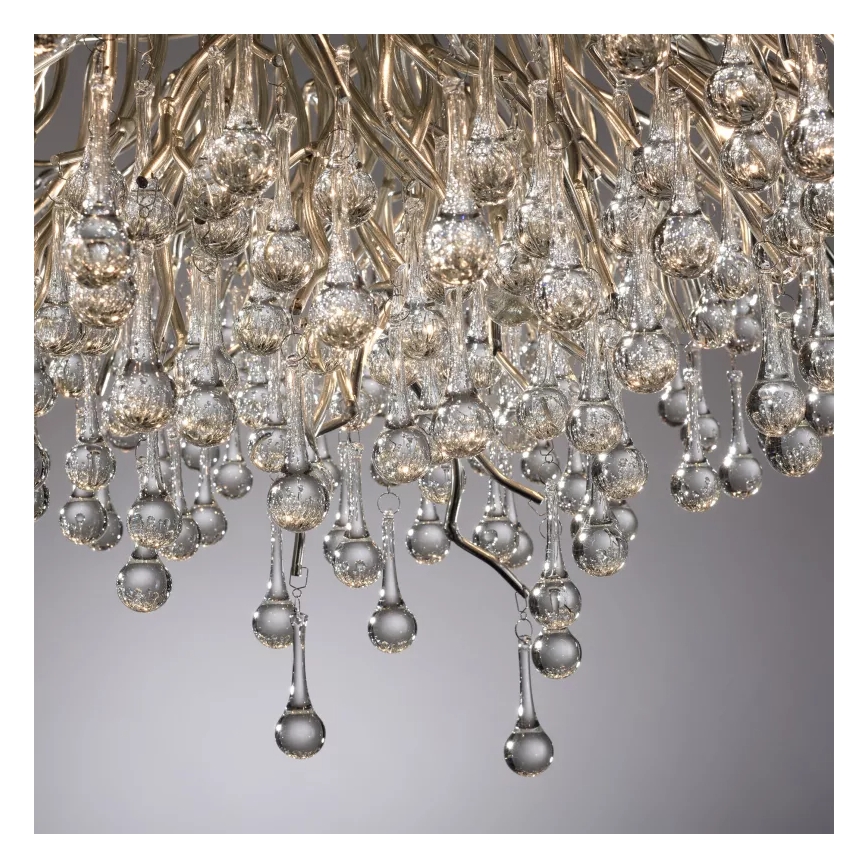 Paul Neuhaus 8092-55 - Flush-mounted chandelier ICICLE 14xG9/40W/230V Ø 100 cm polished chrome