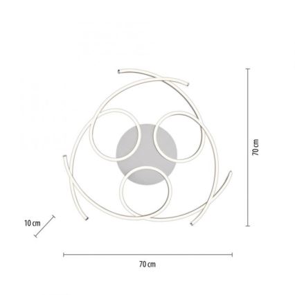 Paul Neuhaus 8165-55 - LED Dimming ceiling light DANILO 3xLED/12W/230V
