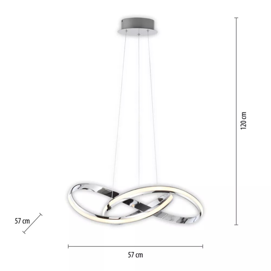 Paul Neuhaus 8291-17 - LED Dimmable chandelier on a string MELINDA LED/30W/230V