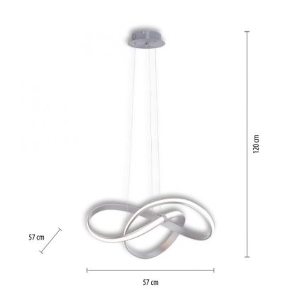 Paul Neuhaus 8291-55 - LED Dimmable chandelier on a string MELINDA LED/30W/230V