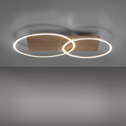 Paul Neuhaus 8329-79 - LED Dimmable surface-mounted chandelier PALMA LED/26W/230V 2700-5000K pine + remote control