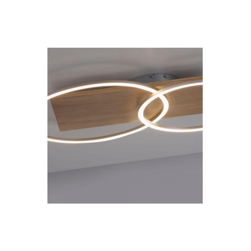 Paul Neuhaus 8329-79 - LED Dimmable surface-mounted chandelier PALMA LED/26W/230V 2700-5000K pine + remote control