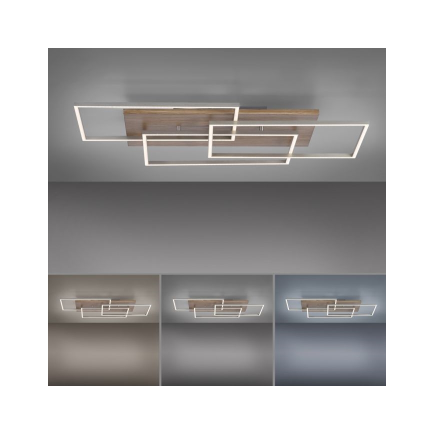 Paul Neuhaus 8330-79 - LED Dimmable surface-mounted chandelier PALMA 3xLED/12W/230V pine + remote control