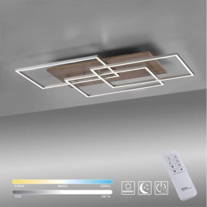 Paul Neuhaus 8330-79 - LED Dimmable surface-mounted chandelier PALMA 3xLED/12W/230V pine + remote control