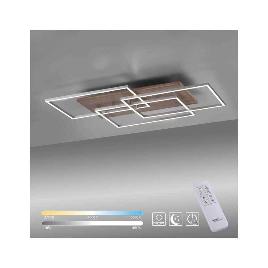 Paul Neuhaus 8330-79 - LED Dimmable surface-mounted chandelier PALMA 3xLED/12W/230V pine + remote control