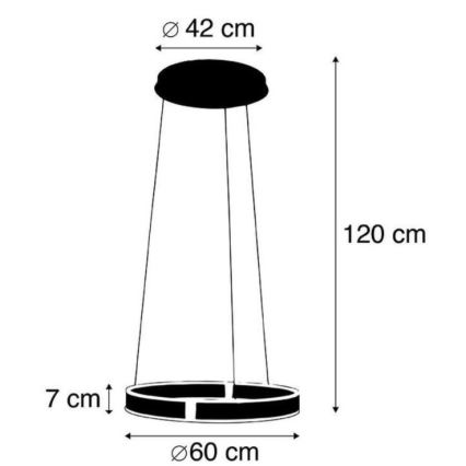 Paul Neuhaus 8361-55 - LED Dimmable chandelier on a string with a sensor ARINA LED/27W/230V