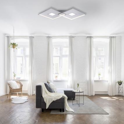 Paul Neuhaus 8378-55 - LED Dimmable ceiling light AMARA LED/45W/230V shiny chrome + remote control