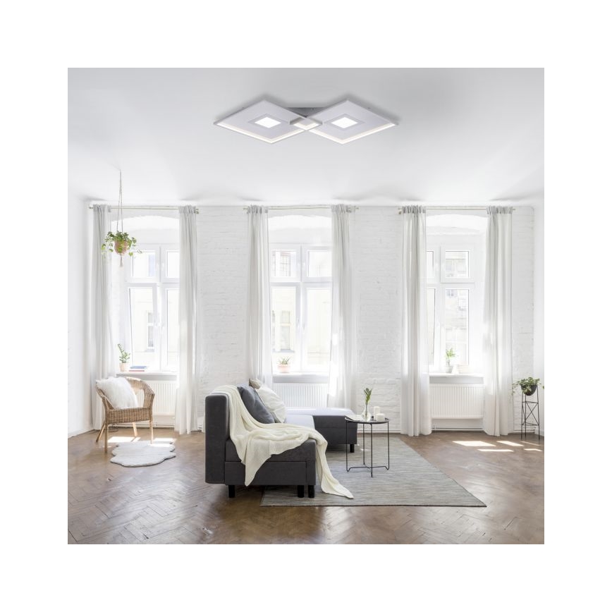 Paul Neuhaus 8378-55 - LED Dimmable ceiling light AMARA LED/45W/230V shiny chrome + remote control