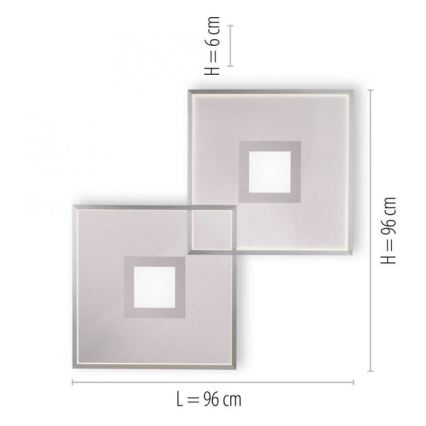 Paul Neuhaus 8378-55 - LED Dimmable ceiling light AMARA LED/45W/230V shiny chrome + remote control