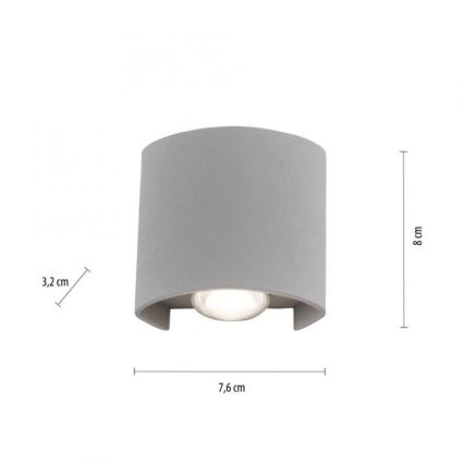 Paul Neuhaus 9486-21 - LED Outdoor wall light CARLO 2xLED/1,7W/230V IP54