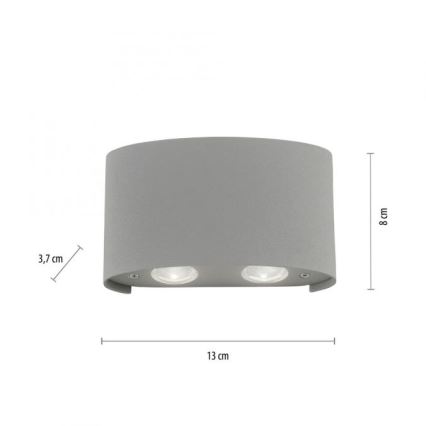 Paul Neuhaus 9487-21 - LED Outdoor wall light CARLO 4xLED/0,8W/230V IP54