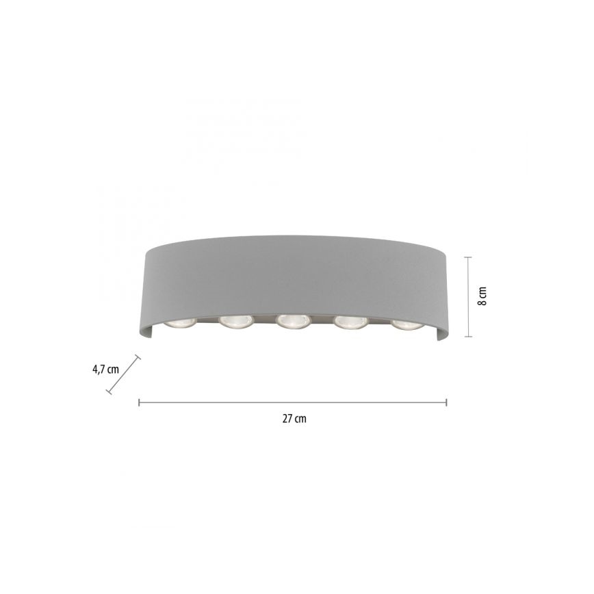 Paul Neuhaus 9489-21- LED Outdoor wall light CARLO 10xLED/0,8W/230V IP54