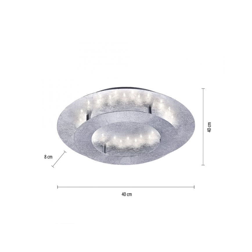 Paul Neuhaus 9620-21 - LED Ceiling light NEVIS LED/18W/230V silver