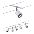 Paulmann 3981 - SET 5xLED/4W Complete cable lighting system TUBE 230V matte chrome/black