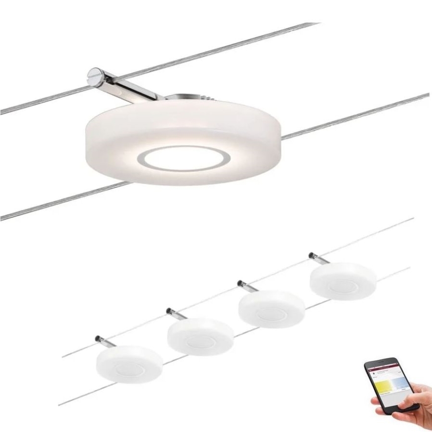 Paulmann 50109 - SET 4xLED/4,4W Dimmable spotlight for a string system SMART DISC 230V