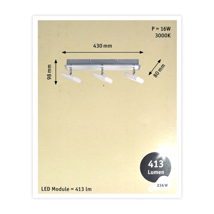 Paulmann 66636 - 3xLED/4,5W Spotlight LAUNCHER 230V