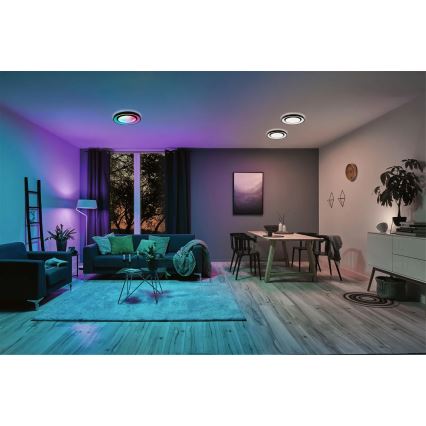 Paulmann 70544 - LED RGBW/22W Dimmable ceiling light RAINBOW 230V 3000-6500K + remote control