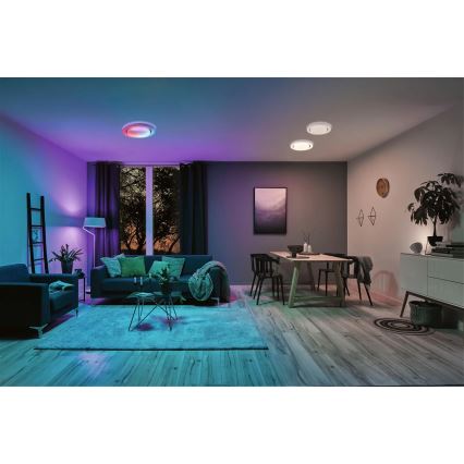 Paulmann 70546 - LED RGBW/22W Dimmable ceiling light RAINBOW 230V 3000-6500K + remote control