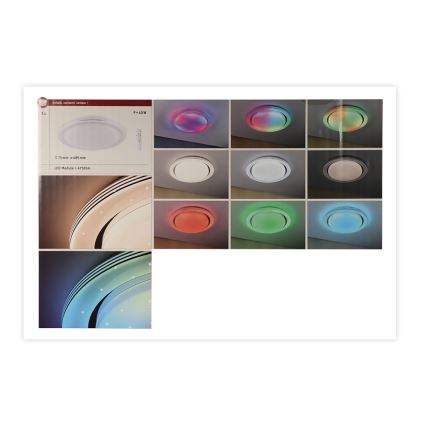 Paulmann 70547 - LED RGBW/38,5W Dimmable ceiling light RAINBOW 230V 3000-6500K + remote control