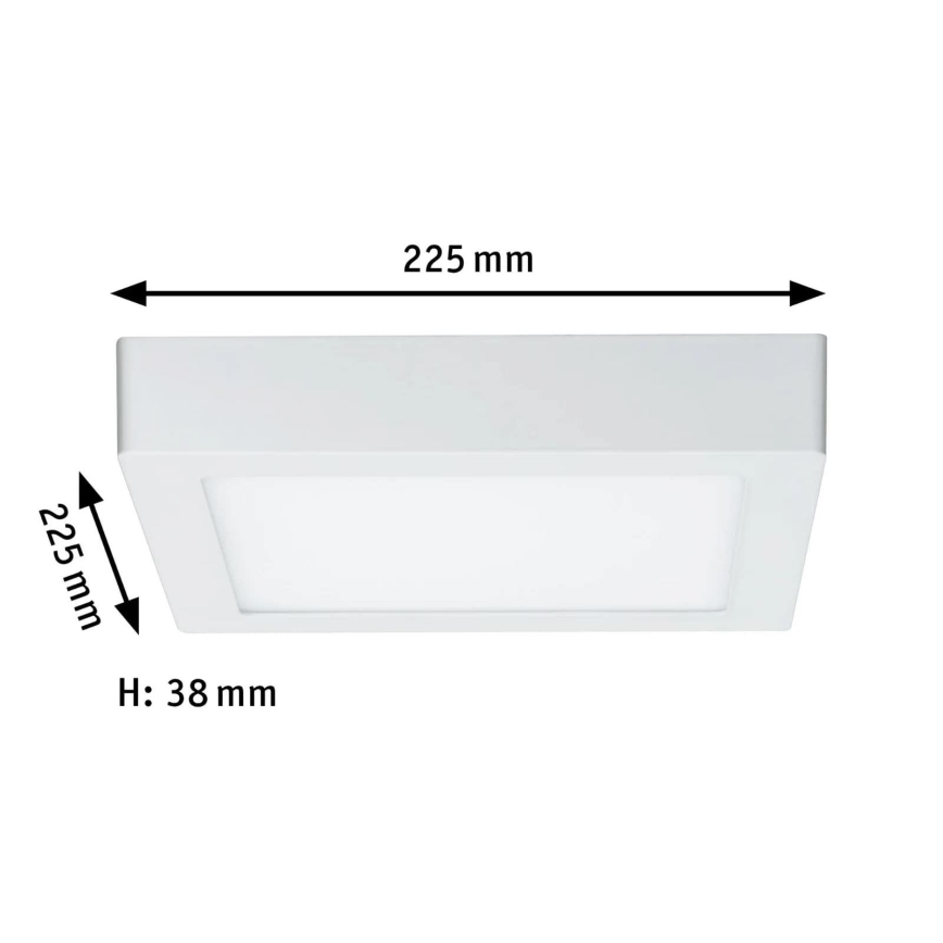 Paulmann 70645 - LED/12,5W Ceiling light LUNAR 230V 22,5x22,5 cm white