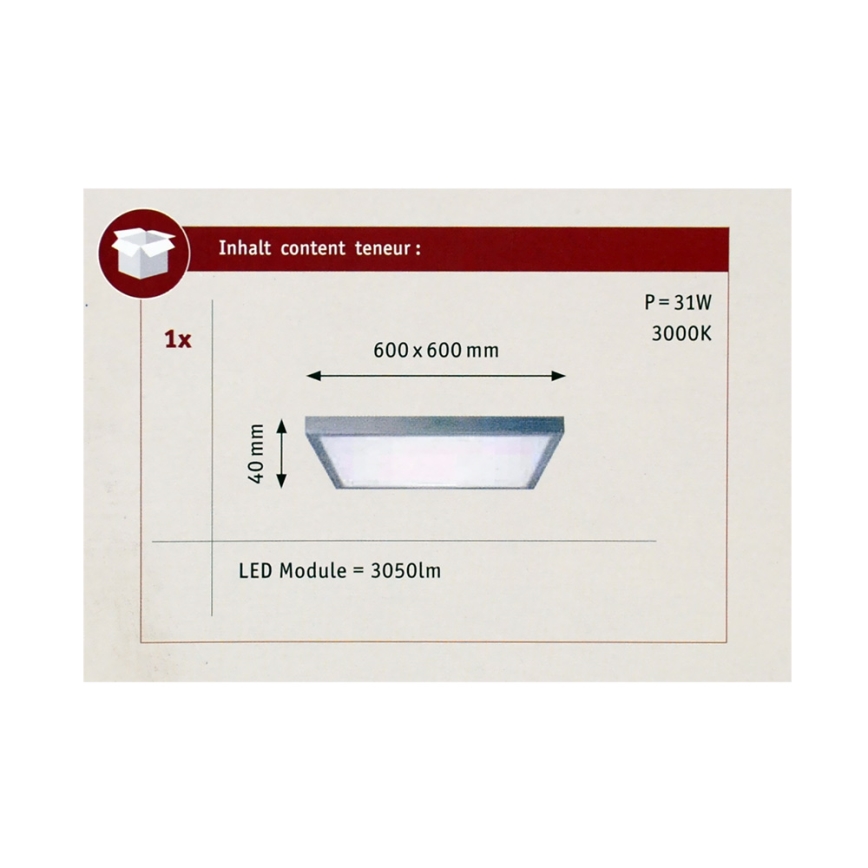 Paulmann 70652 - LED/30W Ceiling light LUNAR 230V