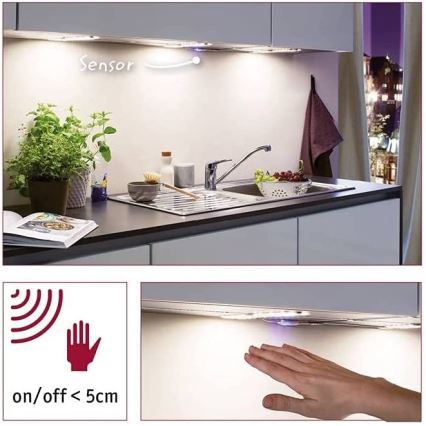 Paulmann 70710 - SET 3xLED/3,3W Furniture lighting with a sensor SOFTPAD 230V 2700K