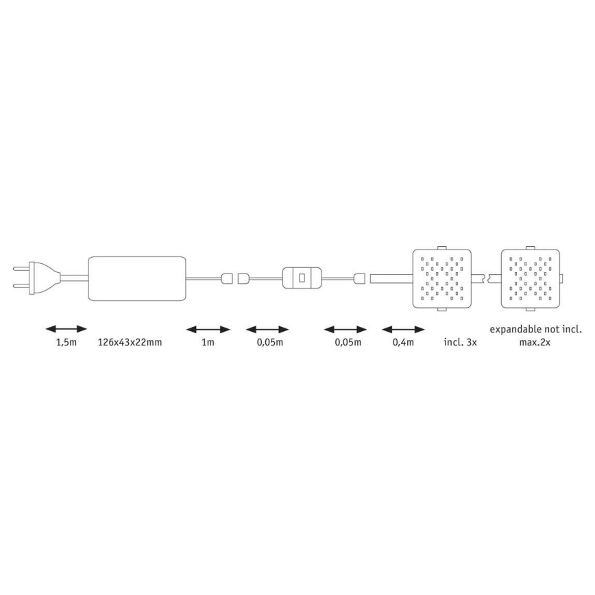 Paulmann 70710 - SET 3xLED/3,3W Furniture lighting with a sensor SOFTPAD 230V 2700K