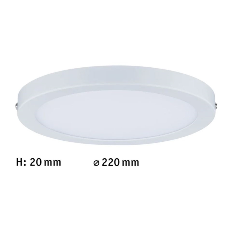 Paulmann 70868 - LED/18,5W Dimmable panel ATRIA 230V 2700K d. 22 cm white