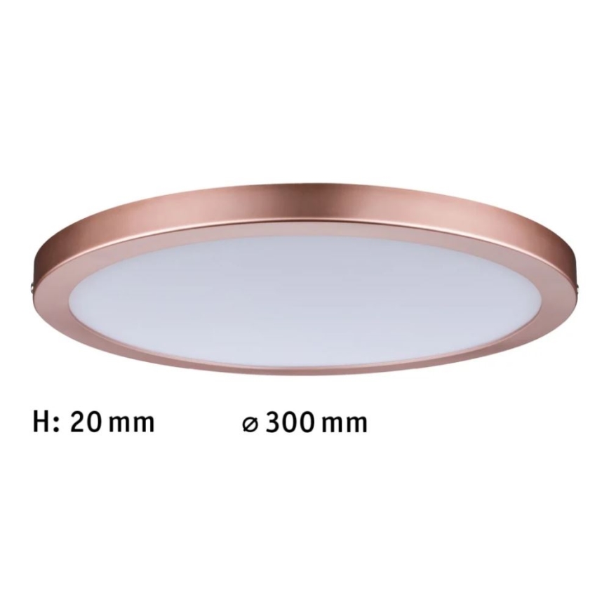 Paulmann 70872 - LED/22W Dimmable panel ATRIA 230V 2700K d. 30 cm Rose gold