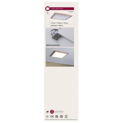 Paulmann 70873 - LED/24W Dimmable panel ATRIA 230V 2700K 30x30 cm rose gold