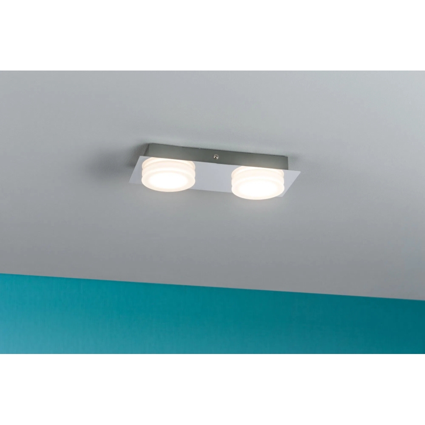 Paulmann 70883 - DORADUS Bathroom Wall Light, 2x LED / 4.7W, IP23, 230V